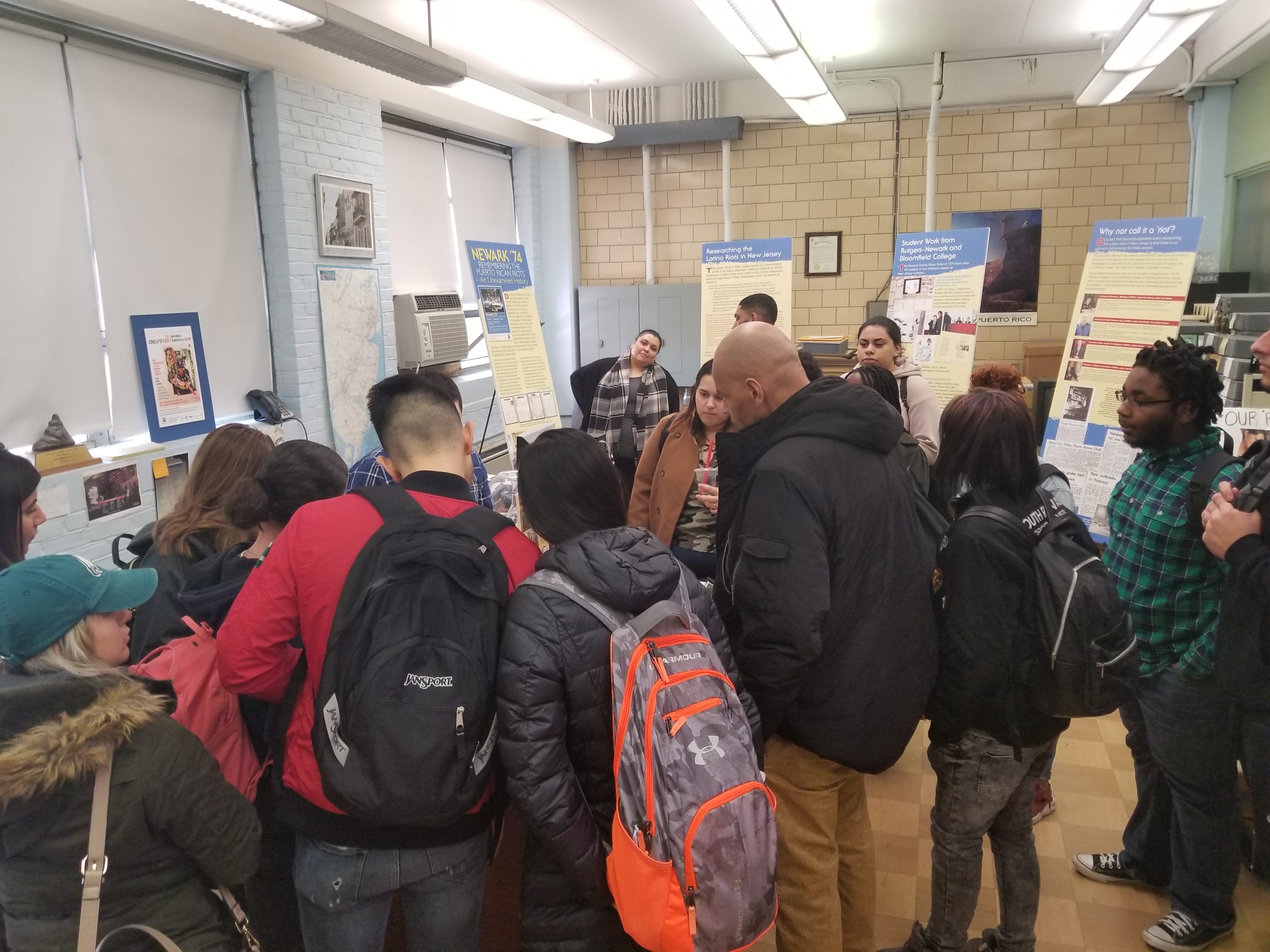 This is a photo taken during my course's visit to the Hispanic Research Institute Archives at the Newark Public Library in 2019.