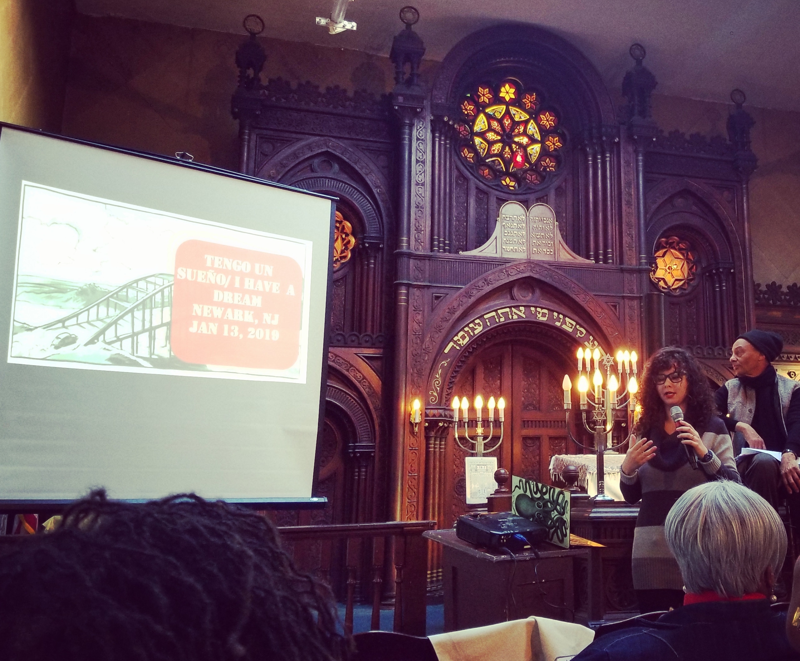 This is a photo of me giving a talk at the The Jewish Museum of New Jersey.